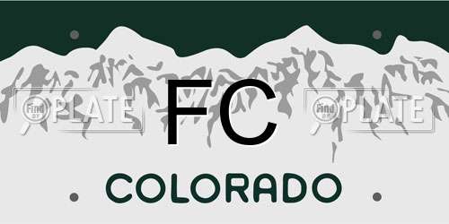 FC Colorado License Plate