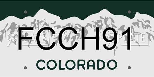 FCCH91 Colorado License Plate