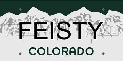 FEISTY Colorado License Plate