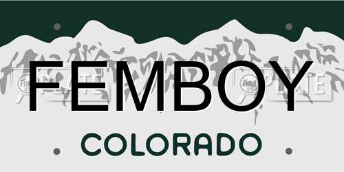 FEMBOY Colorado License Plate