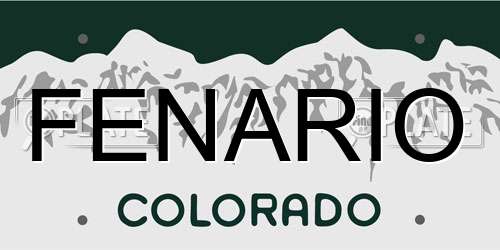 FENARIO Colorado License Plate