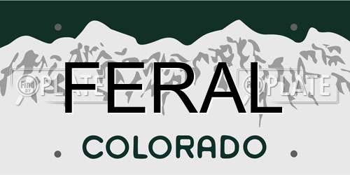 FERAL Colorado License Plate