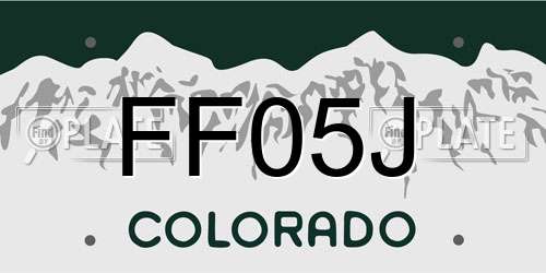 FF05J Colorado License Plate