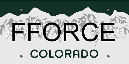 FFORCE Colorado License Plate