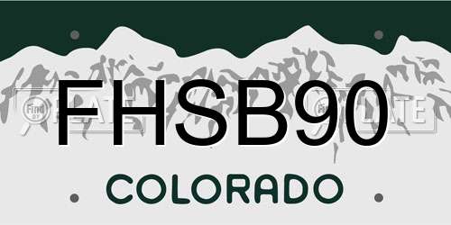 FHSB90 Colorado License Plate