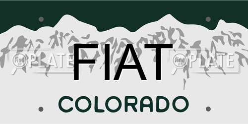 FIAT Colorado License Plate