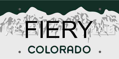 FIERY Colorado License Plate