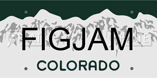 FIGJAM Colorado License Plate