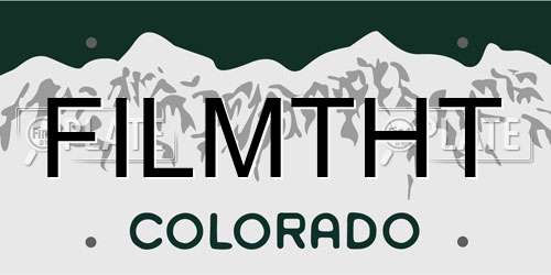 FILMTHT Colorado License Plate