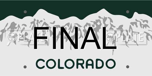 FINAL Colorado License Plate