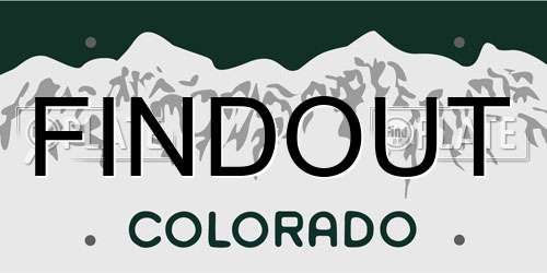 FINDOUT Colorado License Plate