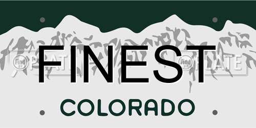 FINEST Colorado License Plate