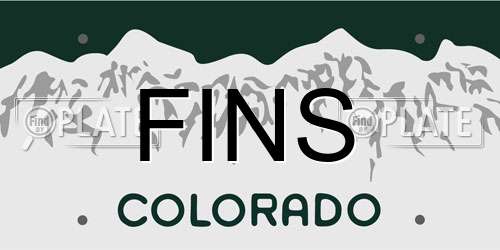 FINS Colorado License Plate