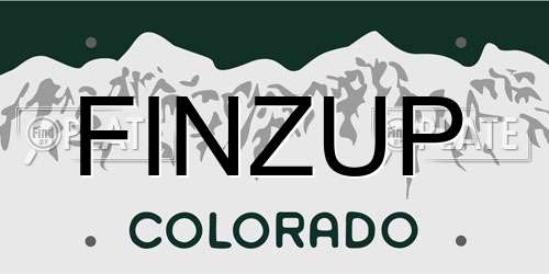 FINZUP Colorado License Plate