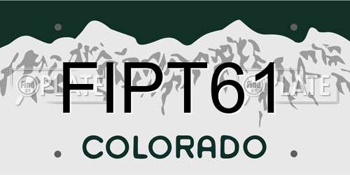 FIPT61 Colorado License Plate
