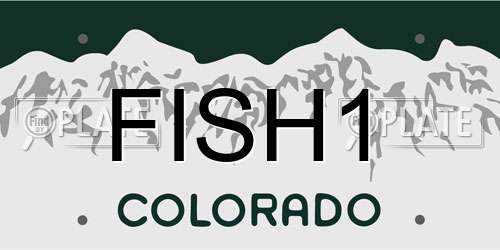 FISH1 Colorado License Plate