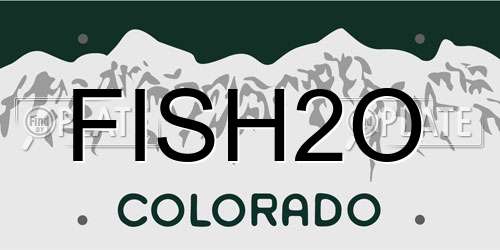 FISH2O Colorado License Plate