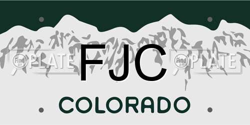 FJC Colorado License Plate