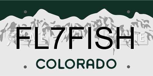 FL7FISH Colorado License Plate