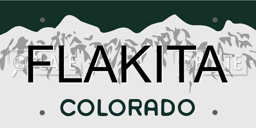 FLAKITA Colorado License Plate