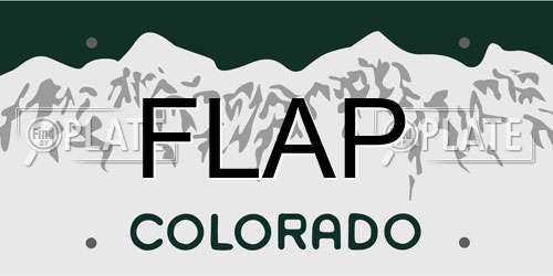 FLAP Colorado License Plate