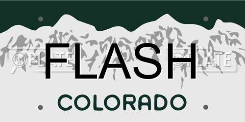FLASH Colorado License Plate