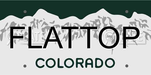 FLATTOP Colorado License Plate