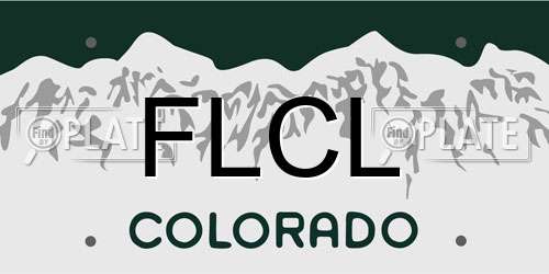 FLCL Colorado License Plate