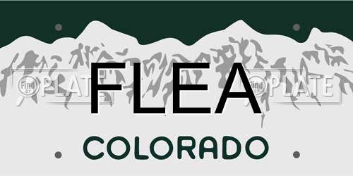 FLEA Colorado License Plate