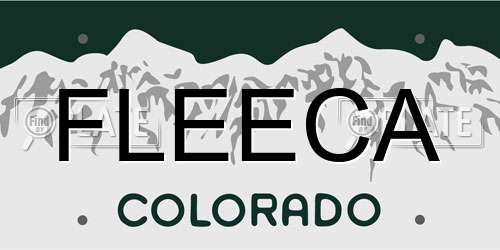 FLEECA Colorado License Plate