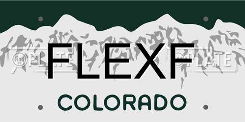 FLEXF Colorado License Plate