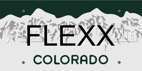 FLEXX Colorado License Plate