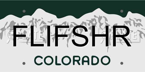 FLIFSHR Colorado License Plate