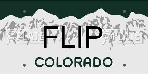 FLIP Colorado License Plate