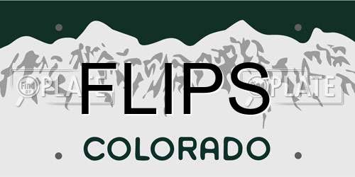 FLIPS Colorado License Plate