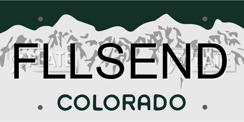 FLLSEND Colorado License Plate