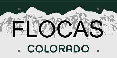 FLOCAS Colorado License Plate