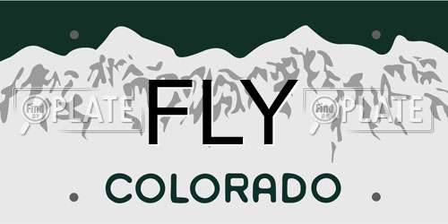 FLY Colorado License Plate