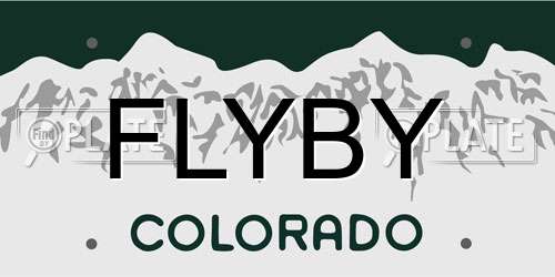 FLYBY Colorado License Plate