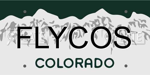 FLYCOS Colorado License Plate