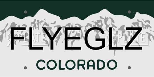 FLYEGLZ Colorado License Plate