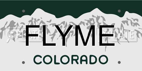 FLYME Colorado License Plate