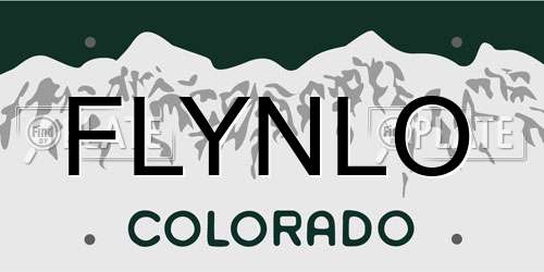 FLYNLO Colorado License Plate