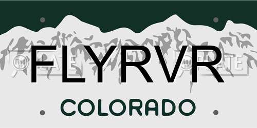 FLYRVR Colorado License Plate