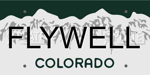 FLYWELL Colorado License Plate