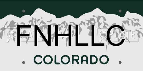 FNHLLC Colorado License Plate