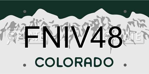 FNIV48 Colorado License Plate