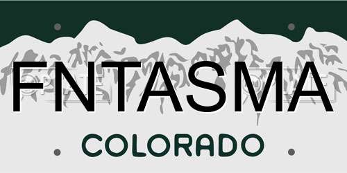 FNTASMA Colorado License Plate