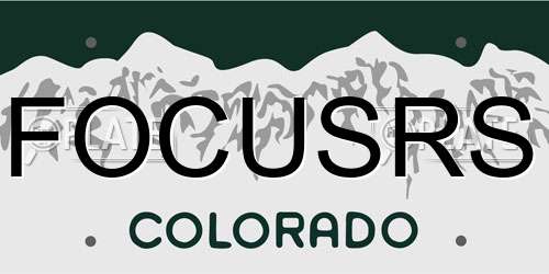 FOCUSRS Colorado License Plate