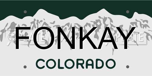 FONKAY Colorado License Plate